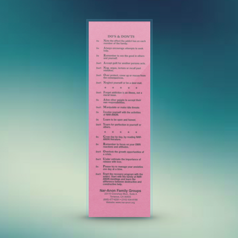 Do's and Don'ts Bookmark (Laminated)