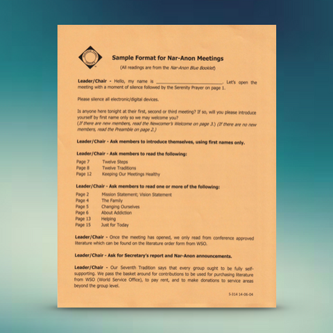 Sample Format For Nar-Anon Meetings