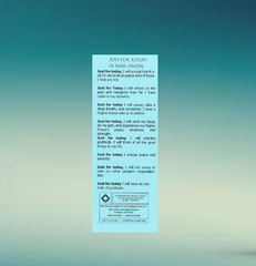 Just for Today in Nar-Anon Laminated Bookmark - NEW !!!