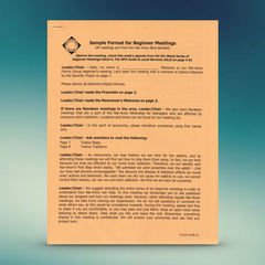 Sample Format for Beginner Meetings